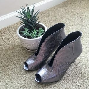 Vince Camuto Metallic Booties Leather Snakeskin